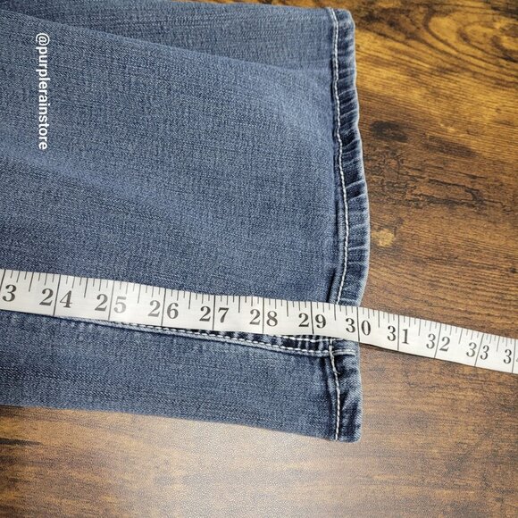 Earl Jeans 24 W Straight High Rise Thick Stitch Embellished Thick Stitch Western - Picture 10 of 13